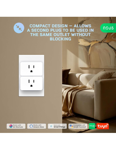 Enchufe Inteligente Wi-Fi NOUS A9 Doble Banda 15A Paquete de 4