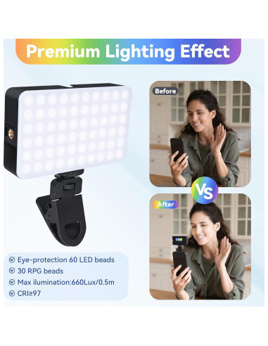 Luz de Conferencia LED Recargable LDGHO KDD001 para Video