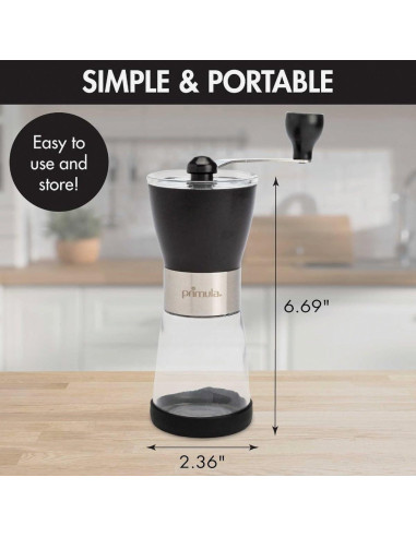 Molino de Café Manual Primula - Acero Inoxidable y Cerámica