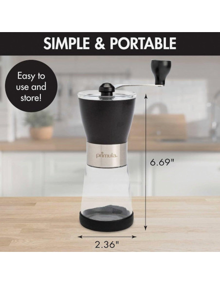 Molino de Café Manual Primula - Acero Inoxidable y Cerámica