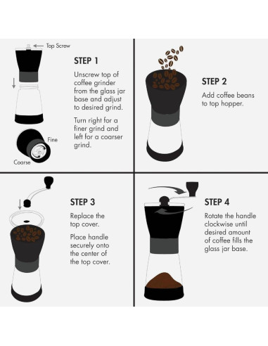 Molino de Café Manual Primula - Acero Inoxidable y Cerámica