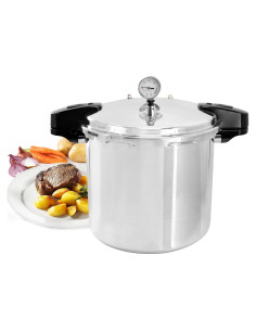 Olla a Presión MegaChef 24 Cuartos Aluminio Inducción Gas