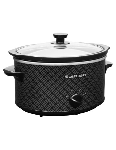 Cocina Lenta West Bend 4QT Cerámica Ovalada 210W Negro