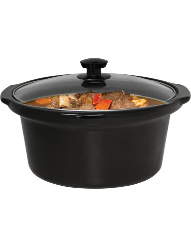 Cocina Lenta West Bend 4QT Cerámica Ovalada 210W Negro
