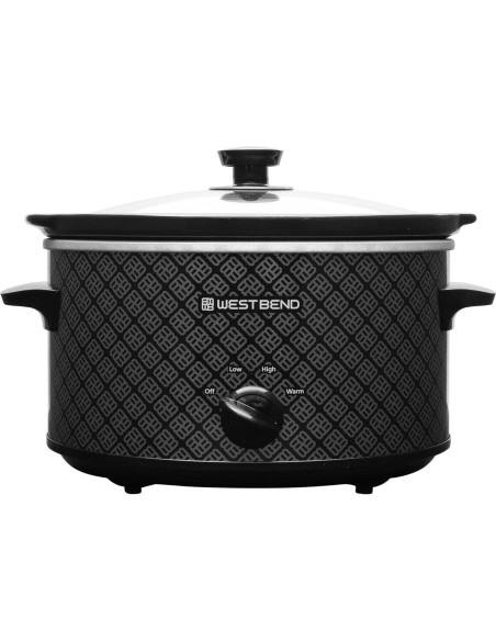 Cocina Lenta West Bend 4QT Cerámica Ovalada 210W Negro