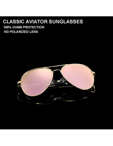 Gafas de Sol Aviador Gleyemor 52mm Polarizadas Unisex