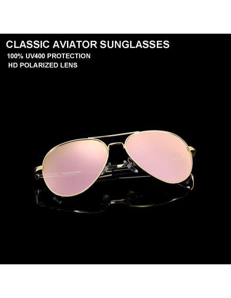 Gafas de Sol Aviador Gleyemor 52mm Polarizadas Unisex