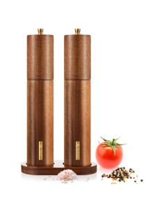 Juego de Molinillos de Sal y Pimienta LOYIM 25.4 cm Madera Acacia