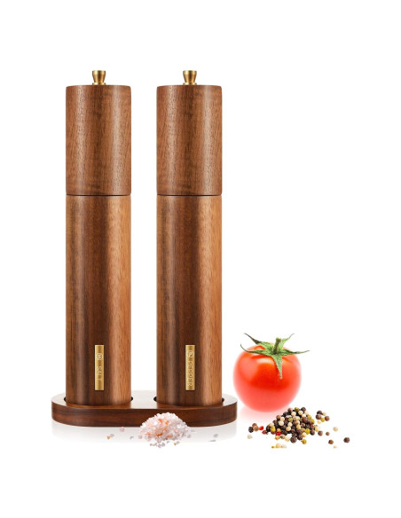 Juego de Molinillos de Sal y Pimienta LOYIM 25.4 cm Madera Acacia