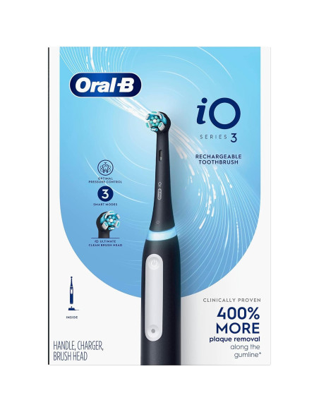 Cepillo de dientes eléctrico Oral-B iO3 negro con cargador