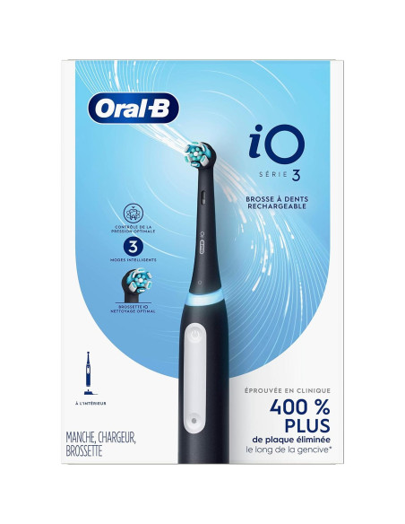 Cepillo de dientes eléctrico Oral-B iO3 negro con cargador