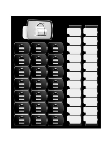 100 Clips de Luz Mini Transparentes ispneay para Montaje en Pared