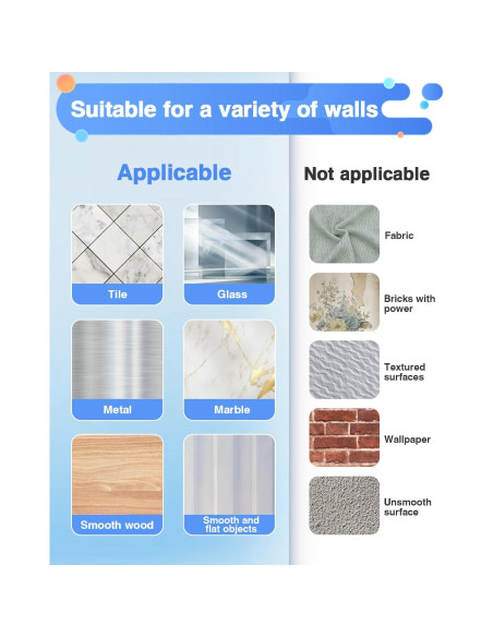 100 Clips de Luz Mini Transparentes ispneay para Montaje en Pared