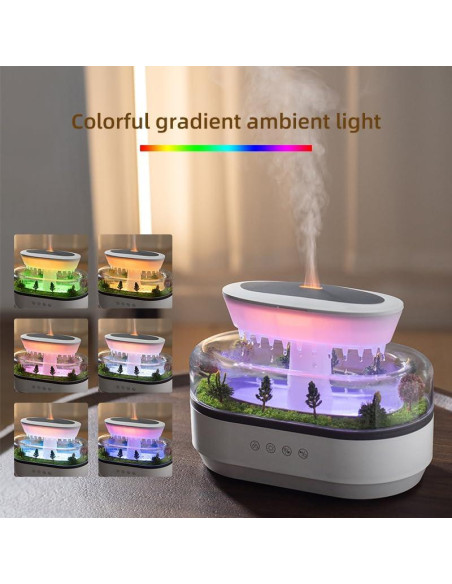 Difusor de Aceite Esencial hwnguJ 250ml con Ruido Blanco y LED