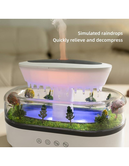 Difusor de Aceite Esencial hwnguJ 250ml con Ruido Blanco y LED