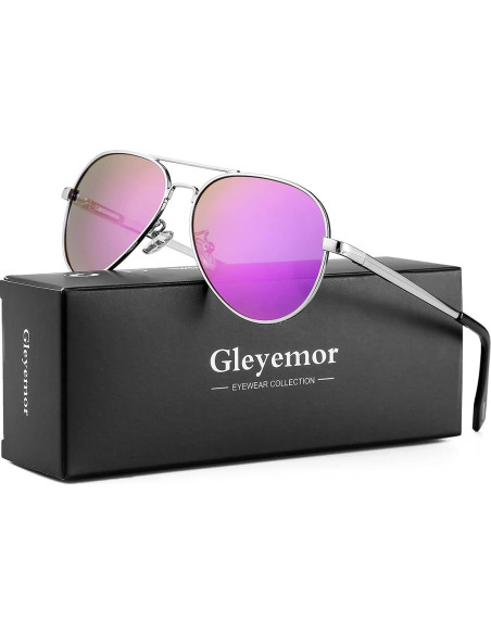 Gafas de Sol Aviador Gleyemor 52mm Polarizadas Unisex
