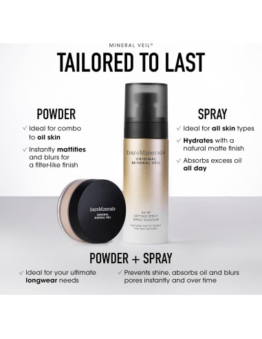 bareMinerals Fijador Mineral Veil Spray 159g - Acabado Mate