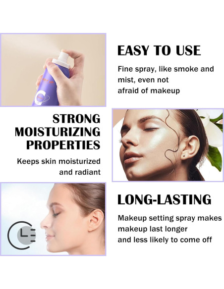 Set 2 Sprays Fijadores de Maquillaje Piel Mate y Brillante