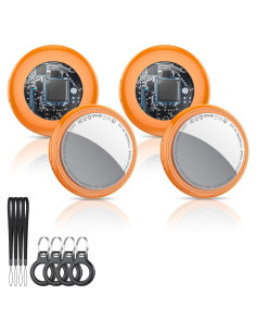 Etiquetas de Rastreo Tukio TX02 - 4 Paquete, Bluetooth, Naranja