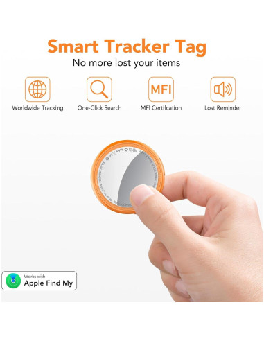 Etiquetas de Rastreo Tukio TX02 - 4 Paquete, Bluetooth, Naranja