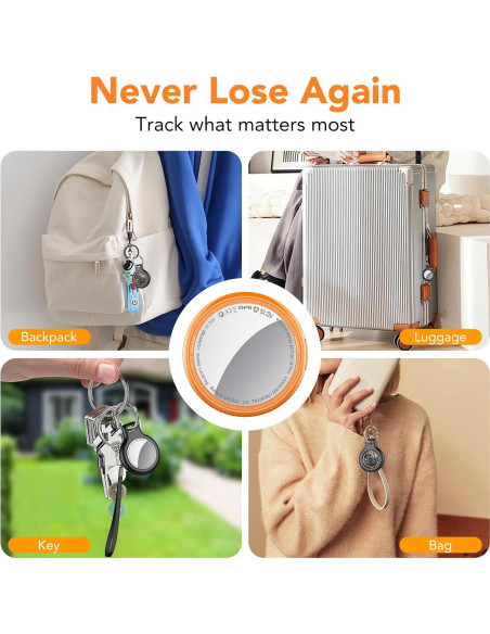 Etiquetas de Rastreo Tukio TX02 - 4 Paquete, Bluetooth, Naranja