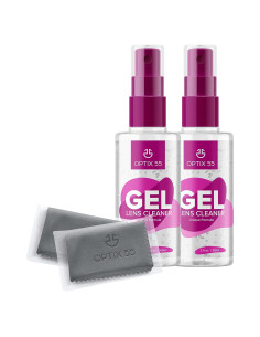 Kit Limpiador de Lentes Gel Optix 55 - 2 Sprays 240ml + 2 Paños