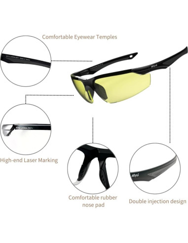 Gafas de Tiro Antivaho MIYUI JAPAN Balísticas Protección UV