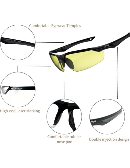Gafas de Tiro Antivaho MIYUI JAPAN Balísticas Protección UV