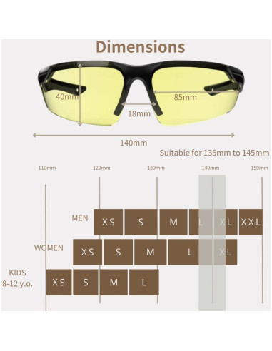 Gafas de Tiro Antivaho MIYUI JAPAN Balísticas Protección UV