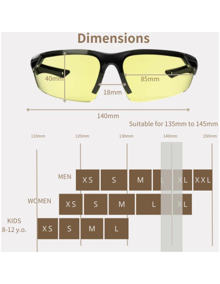 Gafas de Tiro Antivaho MIYUI JAPAN Balísticas Protección UV