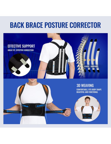 Corrector de Postura Fit Geno Ajustable para Espalda - Pequeño