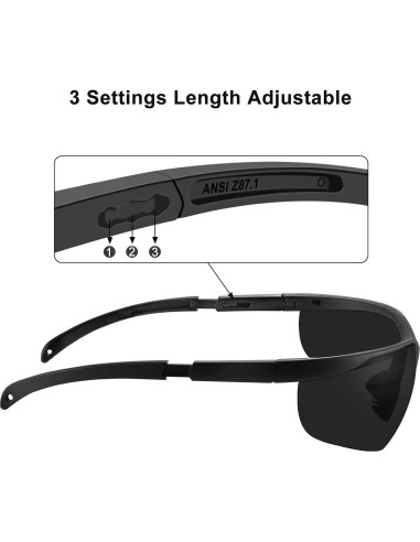 Gafas de Seguridad Xaegistac Anti-vaho UV400 con Estuche