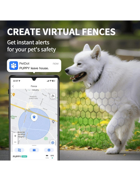 Rastreador GPS para Perros VITALGLOW X05, Sin Suscripción, Inalámbrico