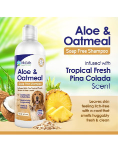 Champú Hipoalergénico para Perros NuLife 500ml Aloe Vera y Avena 2