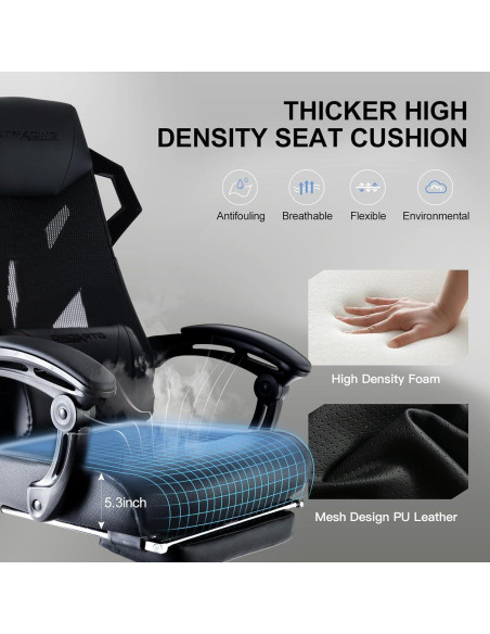 Silla de Juego GTRACING LUFT310-2024 Ergonómica Negra