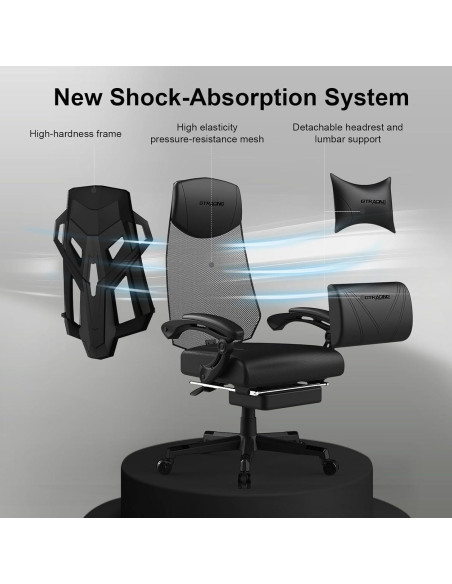 Silla de Juego GTRACING LUFT310-2024 Ergonómica Negra