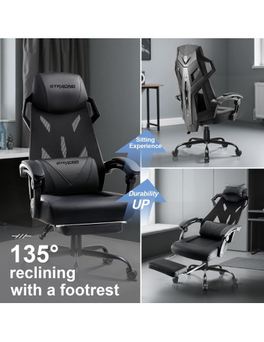 Silla de Juego GTRACING LUFT310-2024 Ergonómica Negra