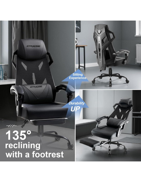 Silla de Juego GTRACING LUFT310-2024 Ergonómica Negra