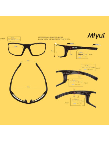 Gafas de Tiro Antivaho MIYUI JAPAN Balísticas Seguridad