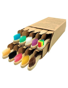 Cepillos de Dientes de Bambú ECOETBOO 10 Unidades Niños
