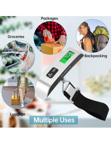 Báscula de Equipaje Digital Visen - 3 Unidades 50kg LCD