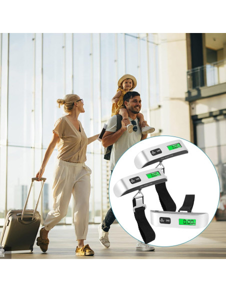 Báscula de Equipaje Digital Visen - 3 Unidades 50kg LCD