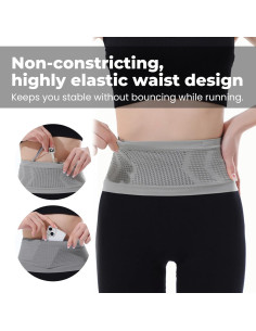Cinturón de Correr ESUOHYM Grande con Bolsillos Antideslizantes 2