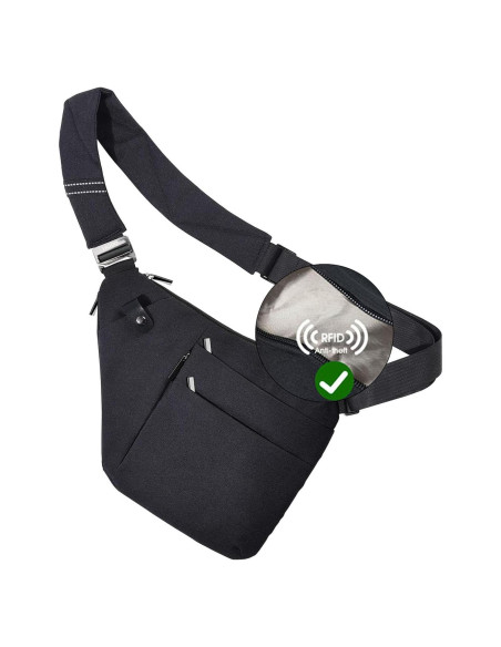 Bolsa de Hombro Cruzada Antirrobo VADOO Unisex 29.8x19.1cm