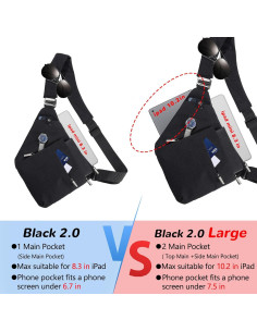 Bolsa de Hombro Cruzada Antirrobo VADOO Unisex 29.8x19.1cm 2