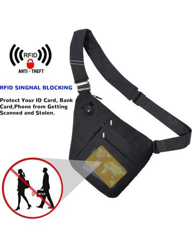 Bolsa de Hombro Cruzada Antirrobo VADOO Unisex 29.8x19.1cm