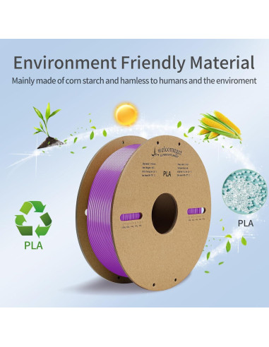 Filamento PLA 3D Welcomeget 10kg 1.75mm 10 colores