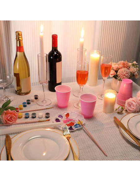 Kit de Pintura de Velas Resholder 64 Pcs - 16 Velas Blancas, 24 Pinceles, 96 Colores