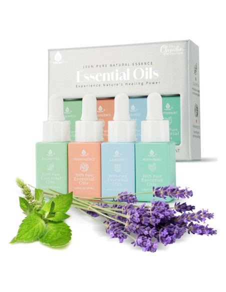 Aceites Esenciales Naturales Pursonic 10 ml - Eucalipto, Lavanda, Menta, Incienso