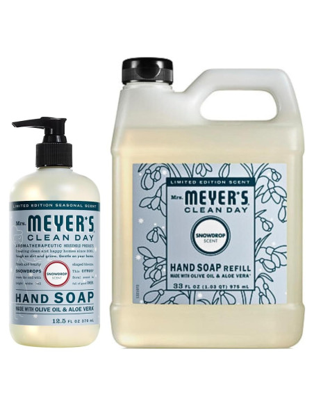 Jabón de Manos Líquido MRS. MEYER'S CLEAN DAY 975ml + 370ml